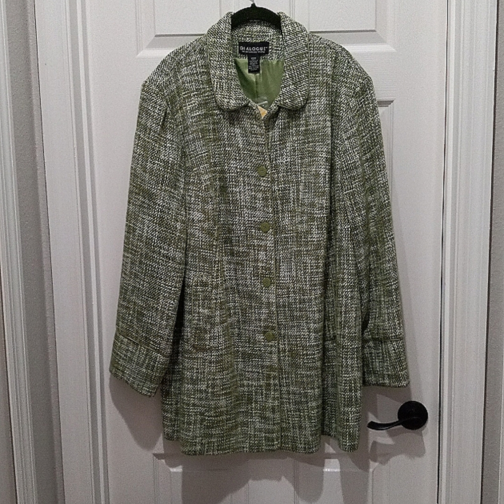 Cotton Linen blend lined coat